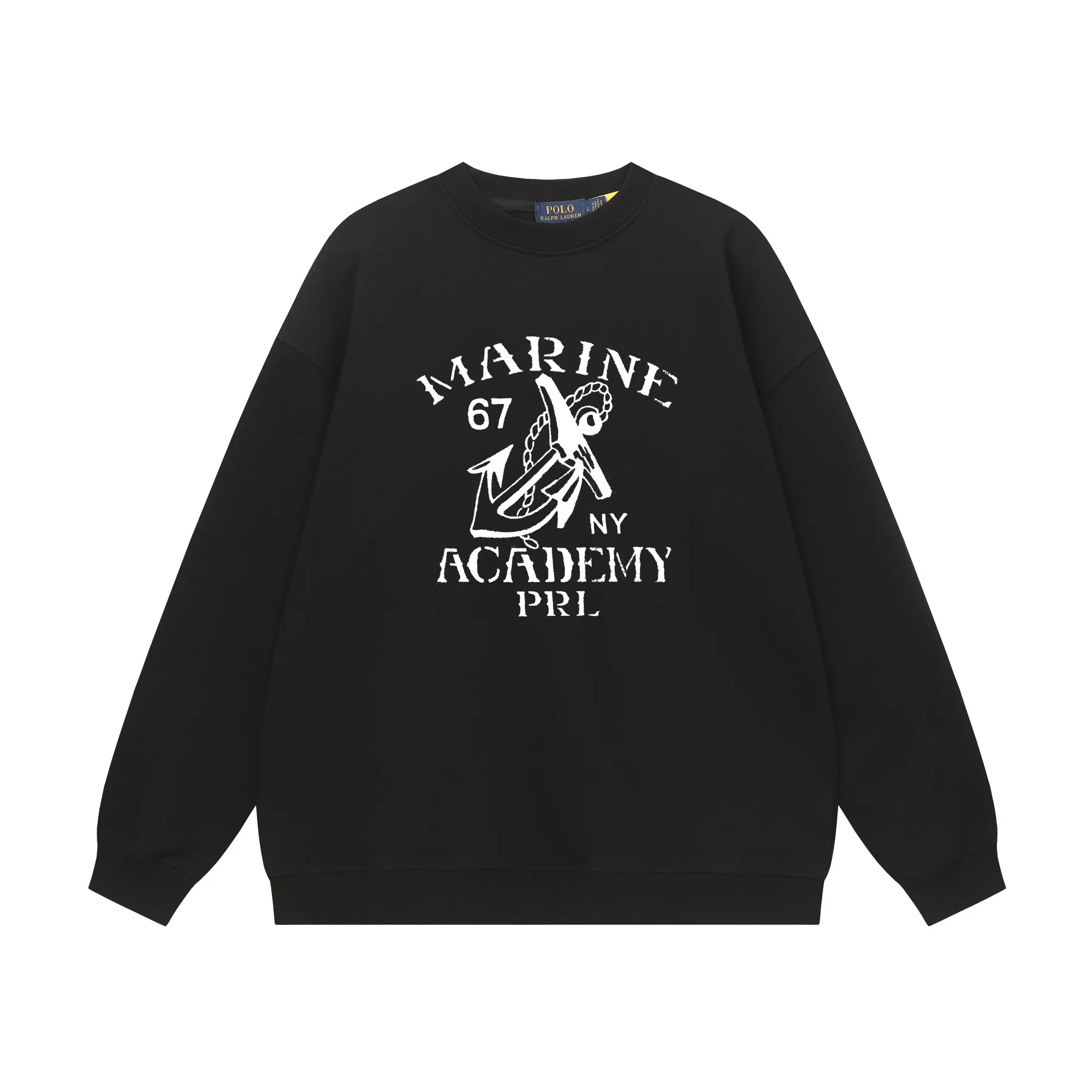 P200 Long-term stock] RalphLauren/Ralph Lauren 2025 autumn and winter new bear letter print 420g heavy large terry sweatshirt Ralph Lauren's age-reducing item, the coat fabric is made of 85% cotton ➕15% polyester, which not only retains the softness, comfort and breathability of cotton, but also adds the wear resistance and wrinkle resistance of polyester fiber, making the clothes more durable and easy to care for. Even in slightly cooler weather, you won't feel stuffy when wearing it. This kind of fabric has a natural crisp feel and is not easy to pill or deform. The bear on the chest is printed with English letters. It is full of color, full of three-dimensionality, and lifelike, adding a bit of liveliness and interest to the whole sweatshirt. There is no pressure to dress, regardless of age or gender. Complete accessories! Color: black, white, navy blue, light floral gray Size: M-L-XL-XXL